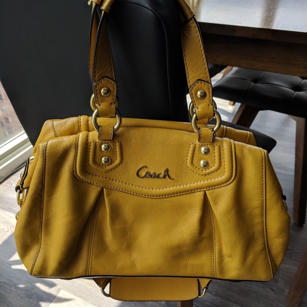 Sunflower Yellow Coach Handbag or Shoulder bag